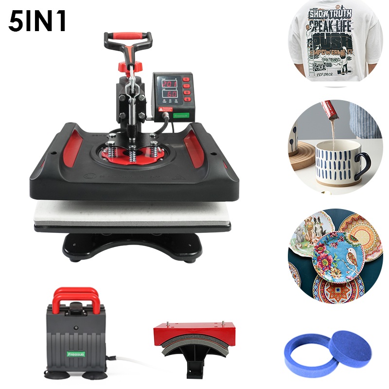 H807c8c24cf964942a58edbec02aca68b6.jpg Freesub P8001-5 5-in-1 Combo Heat Press 29 x 38 cm base plate