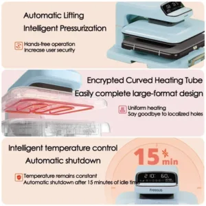 Freesub F3880 Auto Flatbed Heat Press 38 x 38 cm