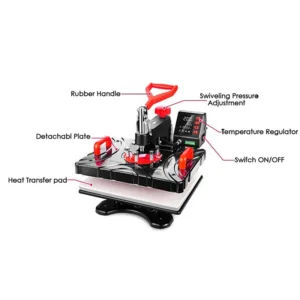 Freesub P8100-8 8-in-1 Combo Heat Press 29 x 38 cm base plate