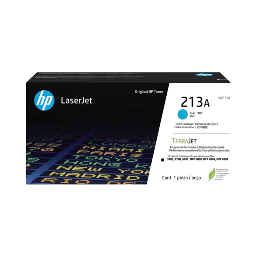 213_A_C HP 213A Cyan Original LaserJet Toner Cartridge (W2131A)