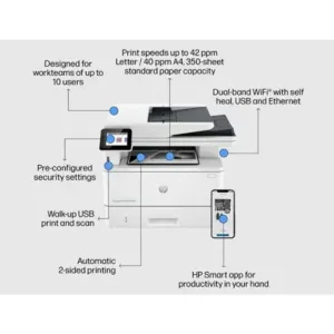 HP LaserJet Pro MFP 4103dw All-in-One Laser Printer for Small Offices