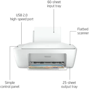 HP DeskJet 2320 All-in-One Inkjet Printer for Home & Small Office