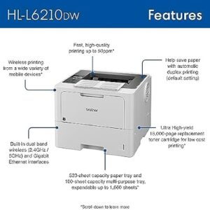 Brother HL-L6210DW Monochrome Laser Printer