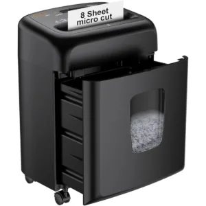 Bright B.O.S C8 Strip-Cut Paper Shredder – 8 Sheets, 15L