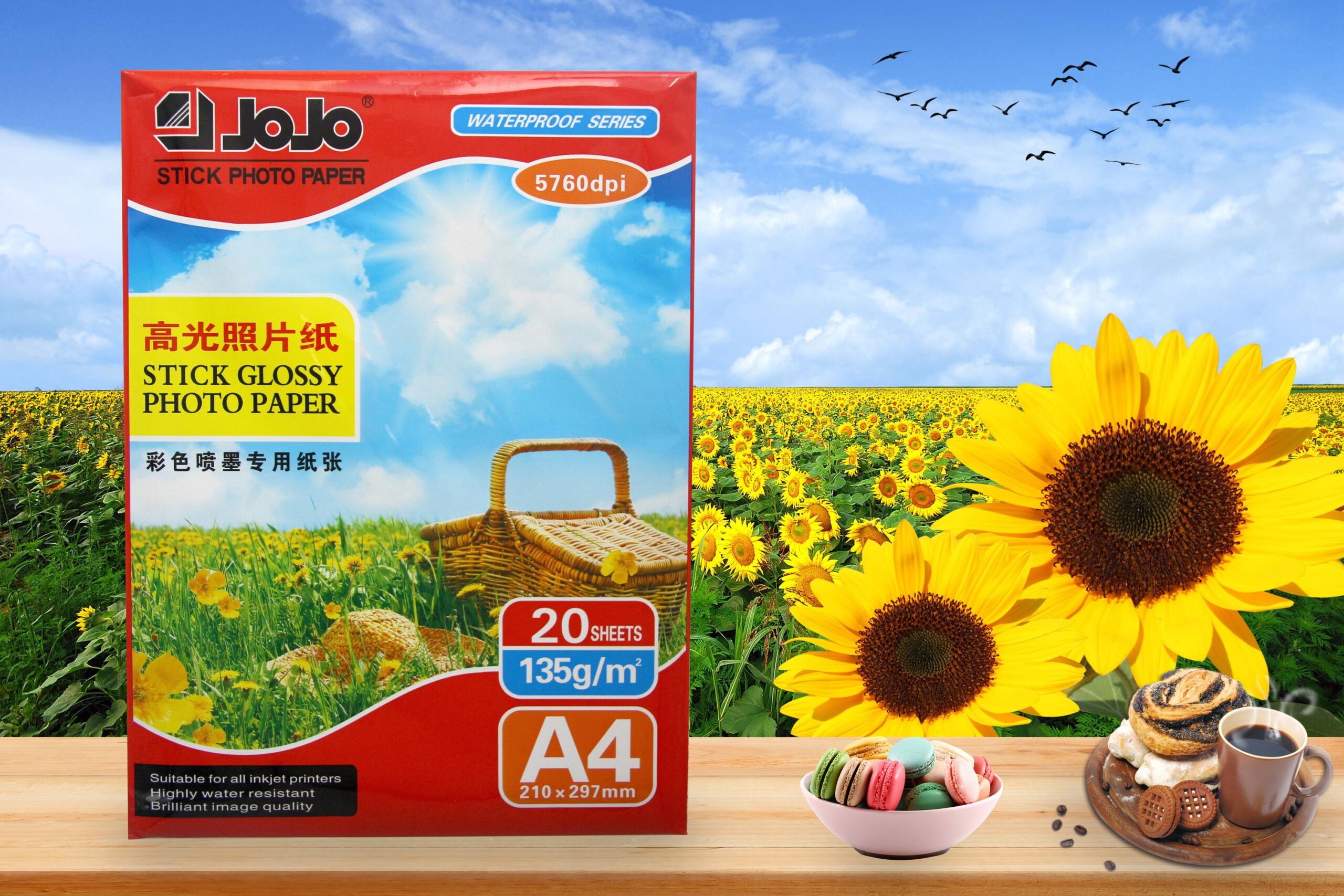 Hb6067608f90e4b6cac87492e92e74d321.jpg JOJO A4 Sticker Photo Paper 135gsm (20 Sheets)