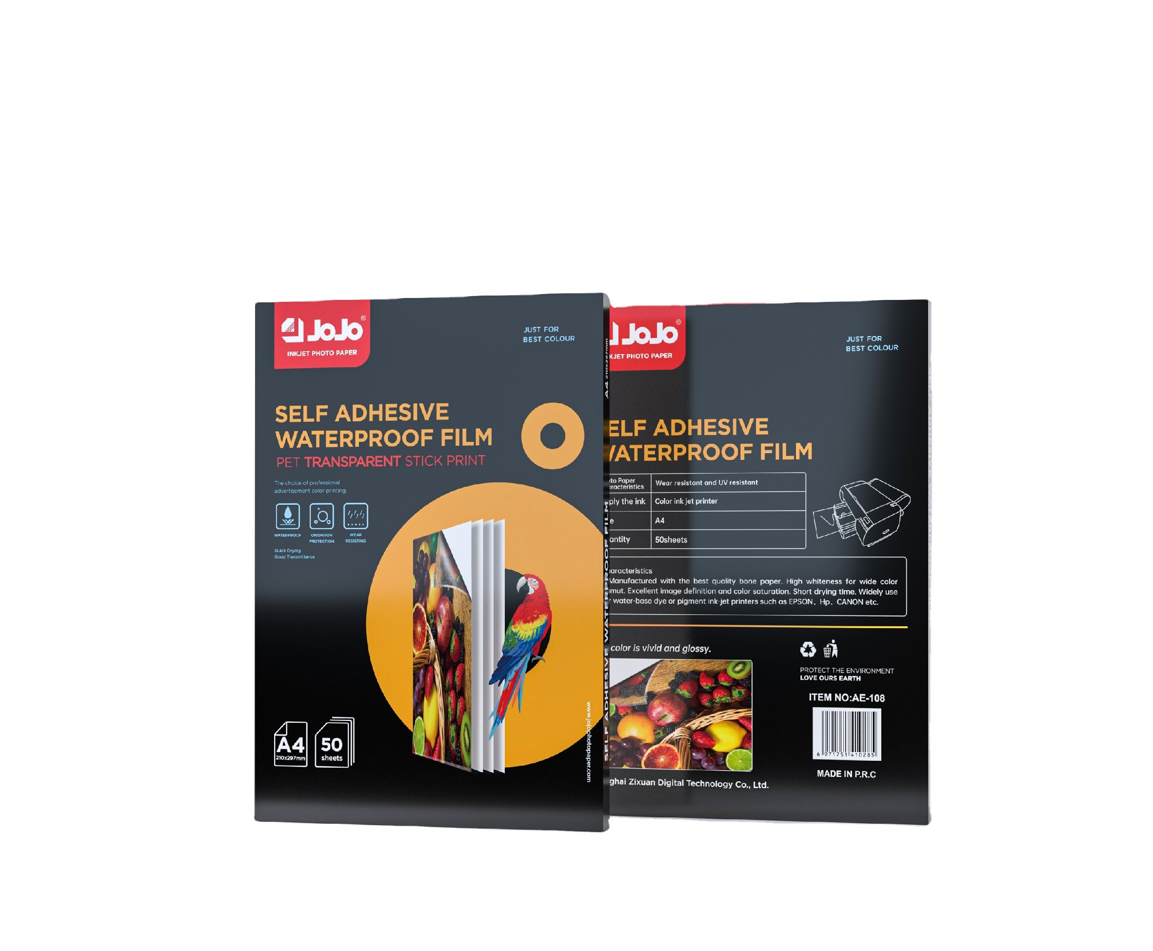 Hb991447110cd4cf9af65b9ed610dcf183.jpg JOJO A4 Waterproof Transparent Self-Adhesive Photo Paper (120 Micron)