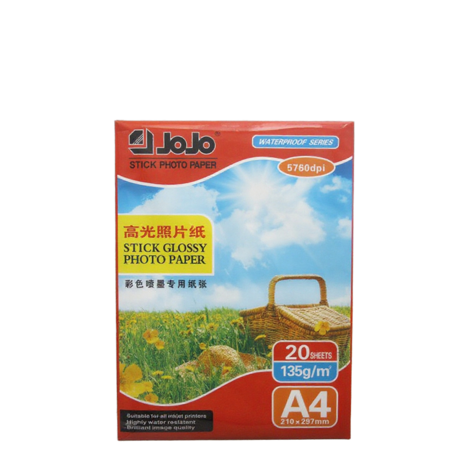 Hc7ffaced298646dc963dc86010be41e9Q.png JOJO A4 Sticker Photo Paper 135gsm (20 Sheets)